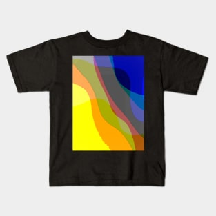 Primary Colors Abstract 1212i - Yellow Blue Red Kids T-Shirt